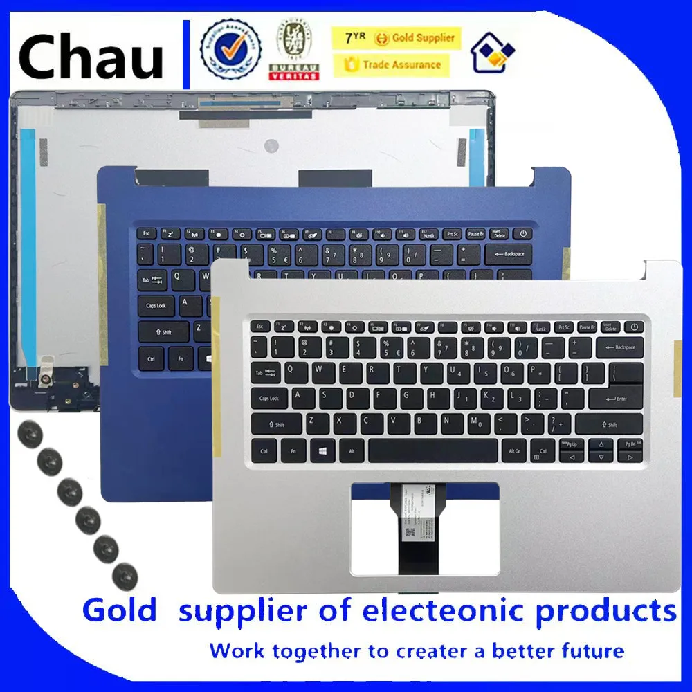 New For Chau Aspire A514-52G A514-53 S40-51 N19H2 Laptop LCD Back Cover/ Palmrest with keyboard 6B.HE1N8.032   6B.HDZN8.032