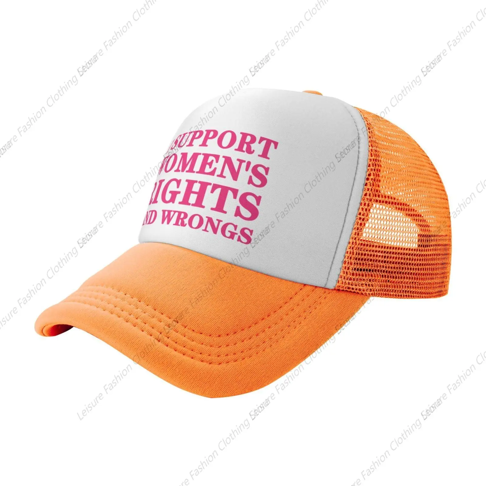 Snap Back Caps Men Mesh I Support Women's Rights and Wrongs Retro Hat