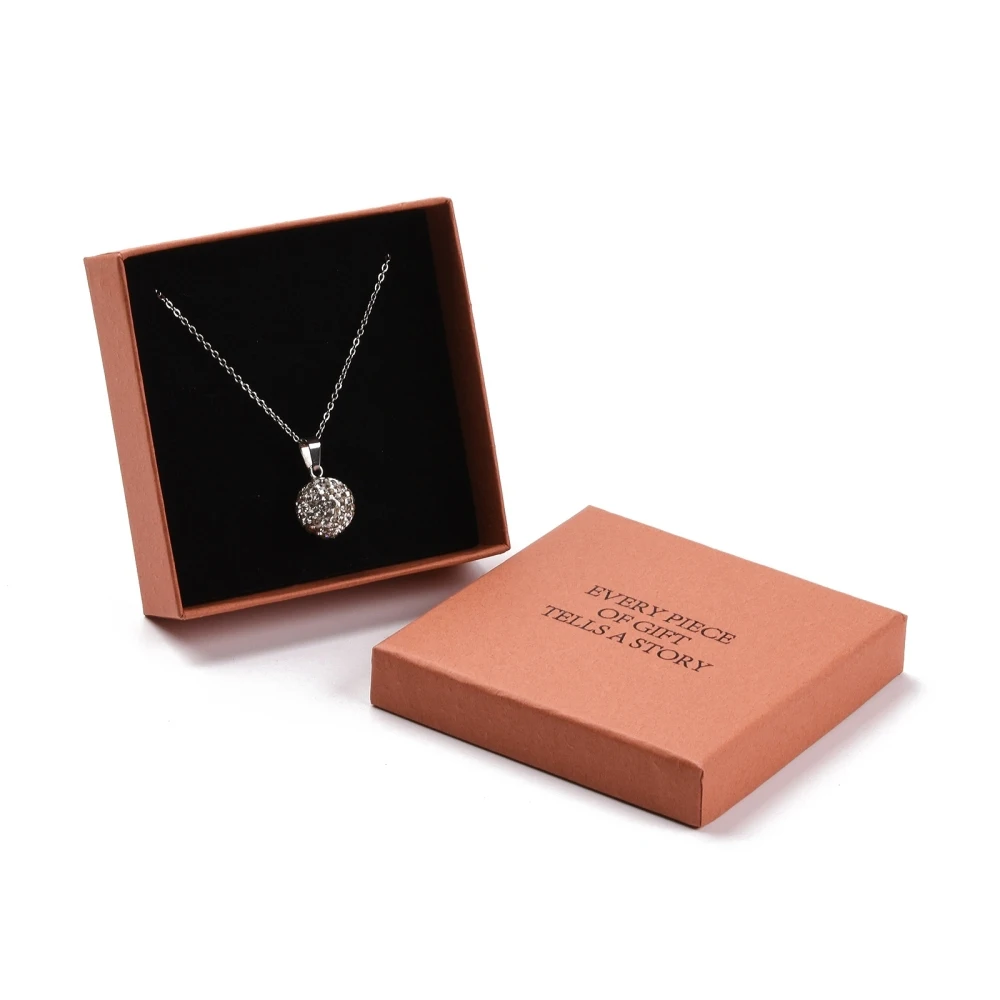 18pcs 9.15x9.15x2.9cm Cardboard Jewelry Packaging Boxes for Necklaces Rings Earrings Gift Jewellery Wrapping Display Box