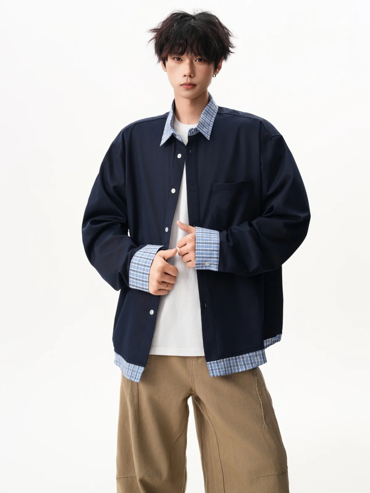 

Свободный спортивный мужской и женский японский Sle из двух предметов, винтажный топ для пар в консервативном стиле, повседневная одежда в уличном стиле