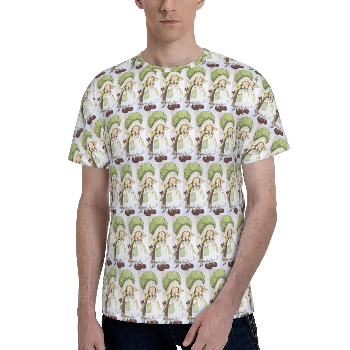Sarah Kay Kitten Knitted T-Shirt for Men Cotton T Shirts Men's Short Sleeve O-Neck Summer Clothes Tops