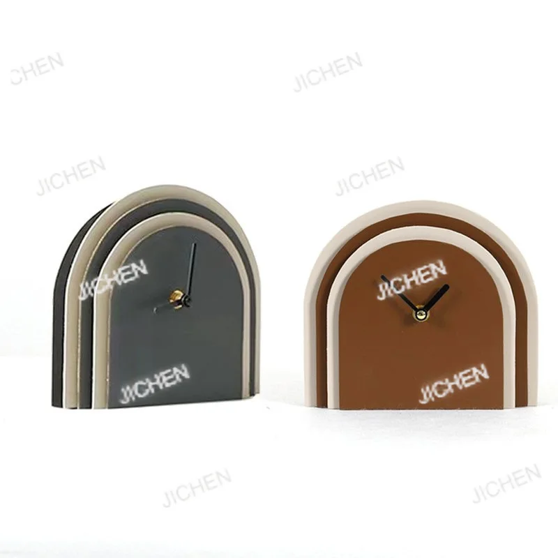 

Современная роскошная арт-подставка для часов из кожи в форме арки, украшение для гостиной, мягкий декор, предметы интерьера.