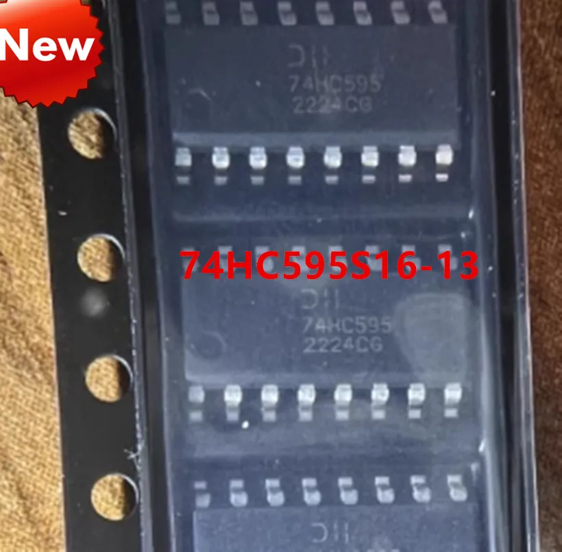 10PCS New  74HC595S16-13   SOP-16  Shift register 74HC595   chip