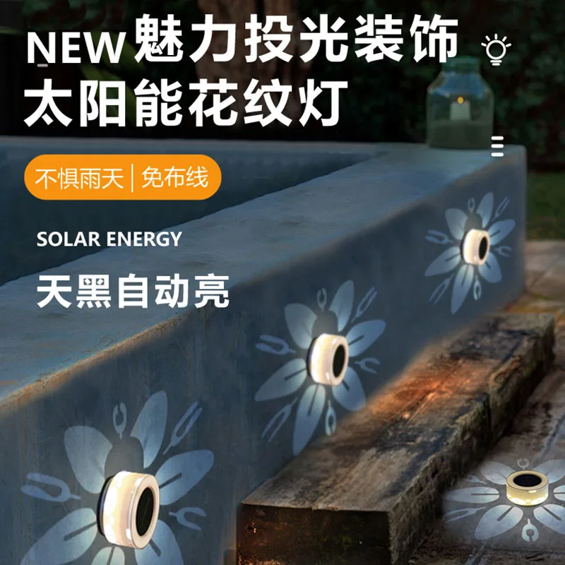 

Creative Desktop Wall Decoration Landscape Pattern Light and Shadow Wall Lamp Solar Outdoor Courtyard Villa B&B Garden Lawn Lamp