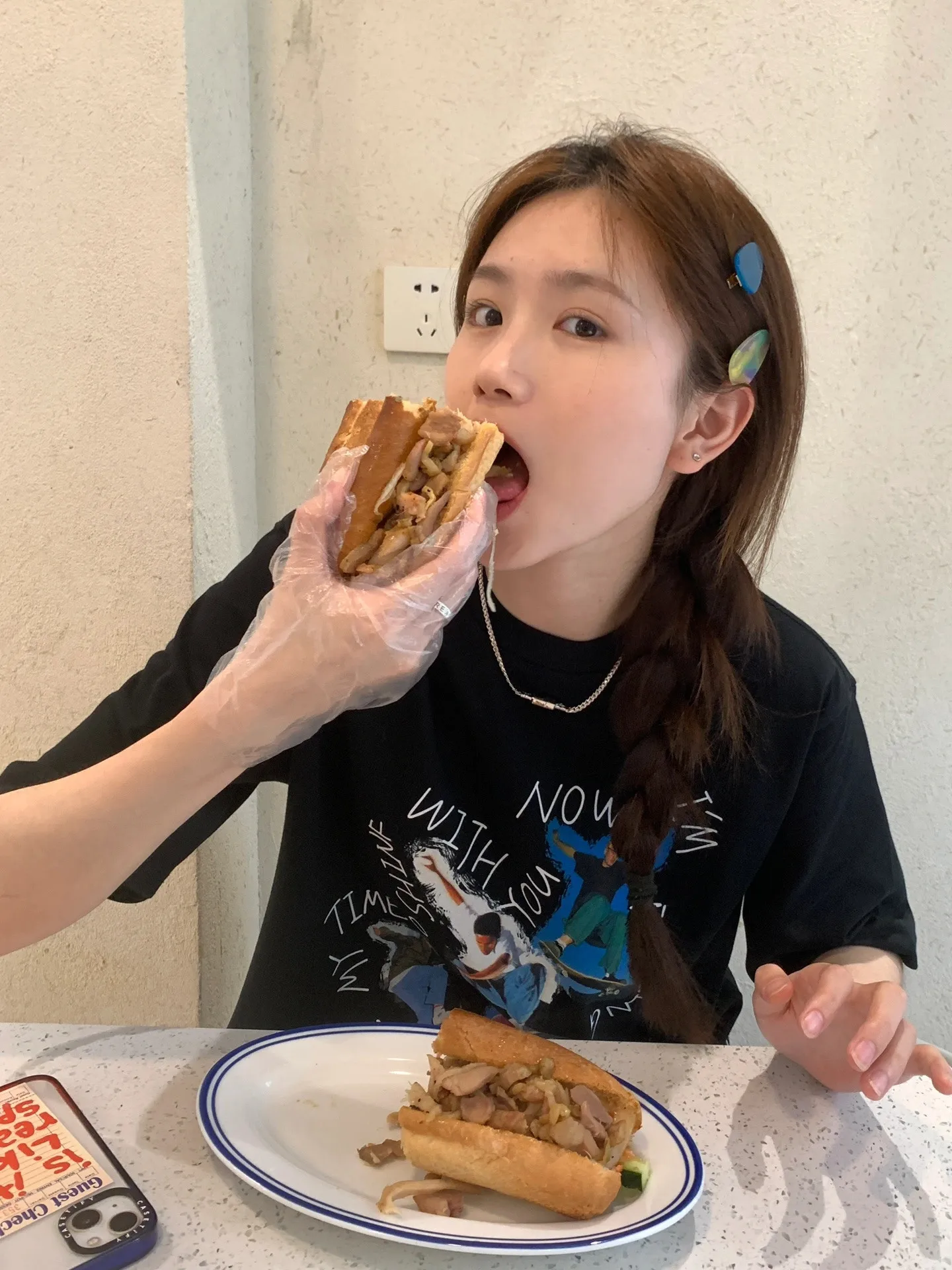 Camiseta holgada con estampado fiti pintado a mano para mujer, ropa de calle informal de verano, Camiseta de algodón INS Sle para pareja