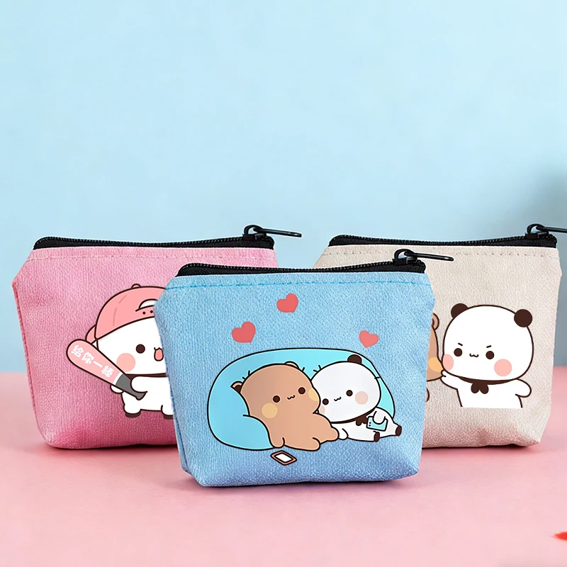 

Bubu Dudu Coin Purse Yier Bear Panda Canvas Wallet Woman Kawaii Zipper Card Holder Cartoon Cute Coin Pouch Boy Girl Moneybag New