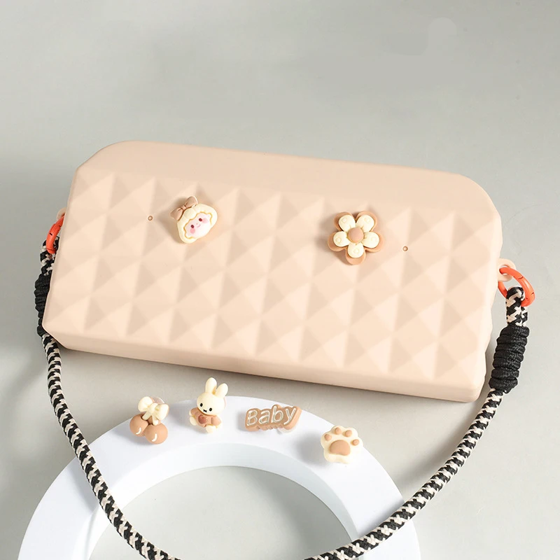 5pcs Cosmetic Bags Silicone Large Capacity Breathable and waterproof Long Travel Light Protable Makeup Bag With Wrist
