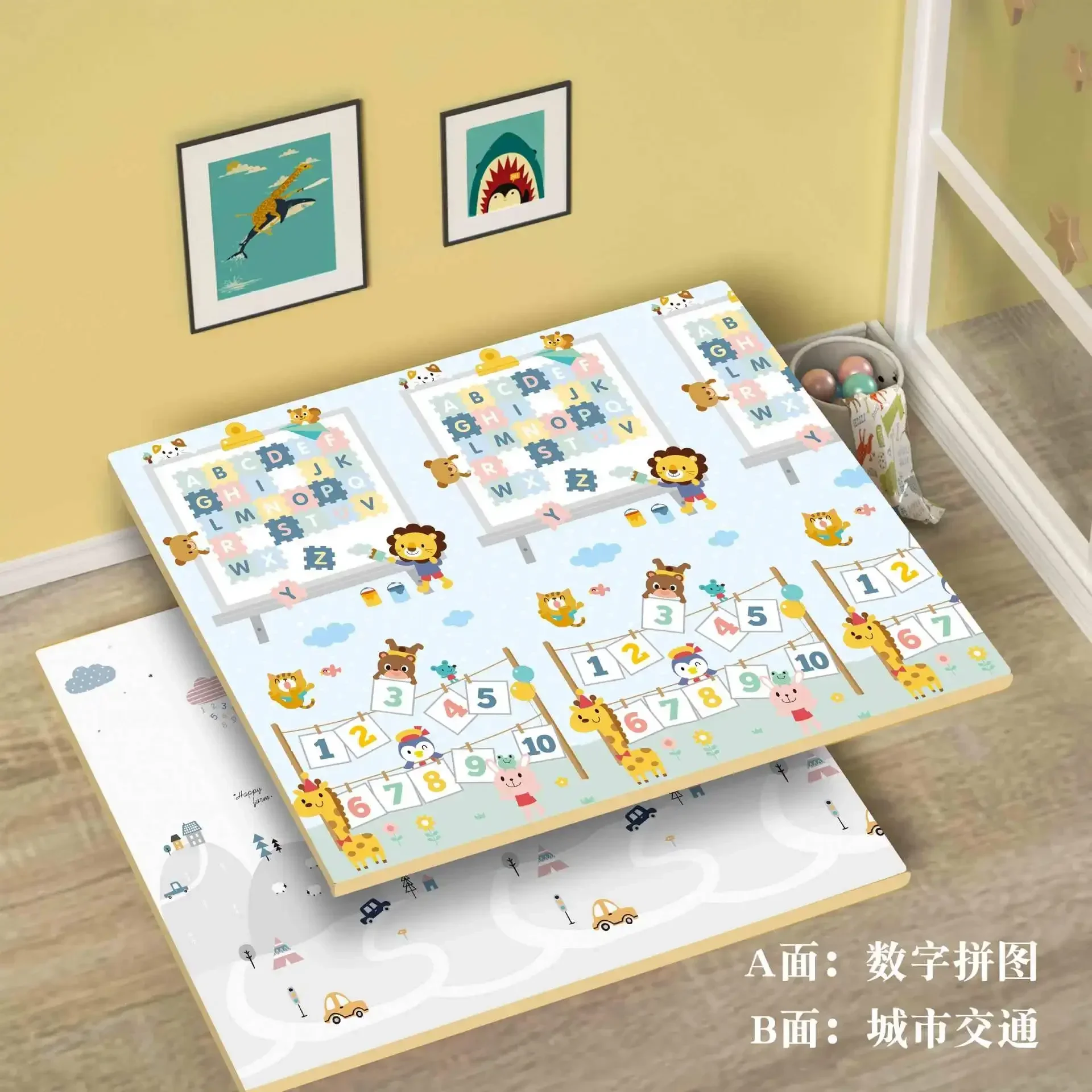 Folding Blanket Educational Toys Baby Play Mat Waterproof XPE Soft Floor Playmat Foldable Crawling Carpet Kids Game Activity Rug