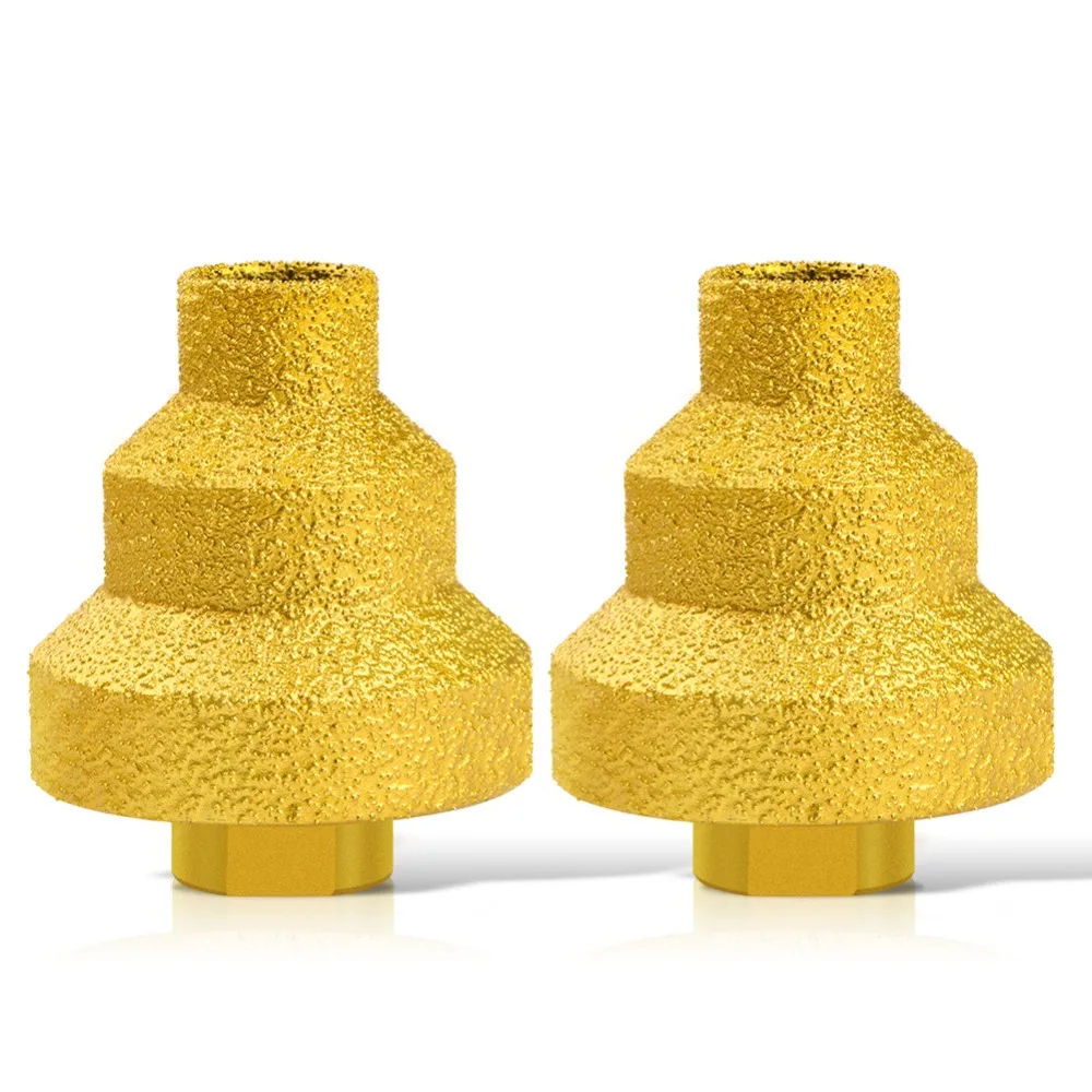 M10/M14 20/35/50mm Diamantgelöteter Stufenbohrer M10/M14 Mehrschichtiger Konischer Reibahle-Lochweiter für Marmorfliesen Präzise – Detail 1