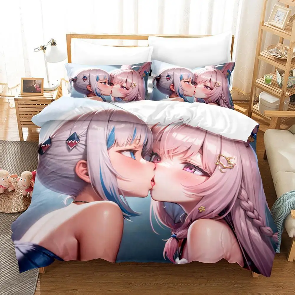 

Kawaii Pipkin Pippa Bedding Set Single Twin Full Queen King Size Bed Set Adult Kid Bedroom Duvet Cover Sets Anime Bed Sheet Set