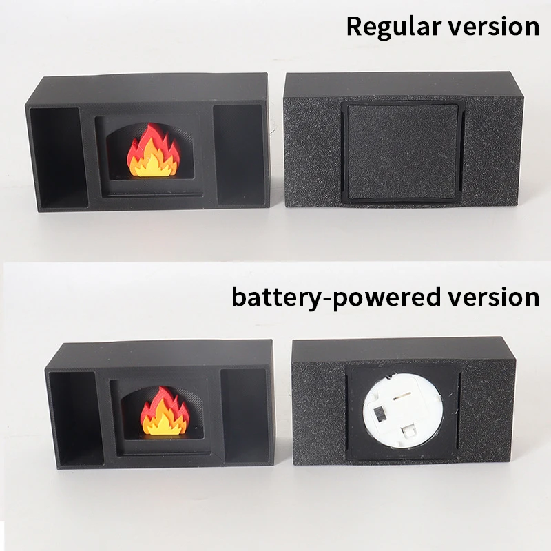 

1/12 Dollhouse Mini Light-Up Fireplace Model Christmas Scene Decoration Simulated Furniture Accessory