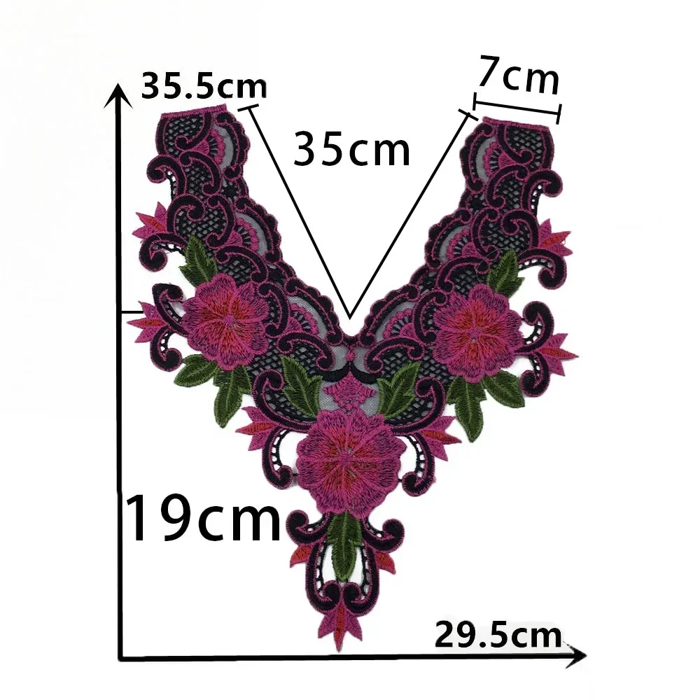 Wholesale sales 1-10 pcs Embroidered lace versatile dress DlY sewing hollowed out collar decoration clothing accessories