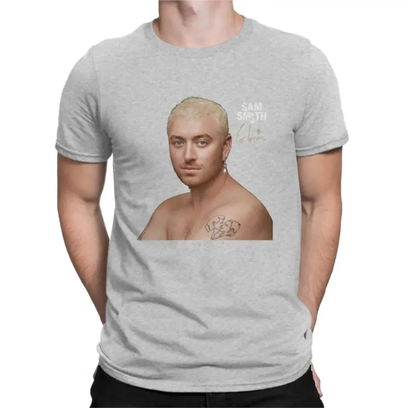 T Shirts Sam Smith Creates Male Singers Cotton Clothing Fashion Short Sleeve O Neck Tee Shirt Men's Smith Gloria Tour