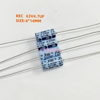 10pcs 63V4.7UF REC Axial Electrolytic Capacitor 4.7UF/63V Fever Audio Axial Capacitor
