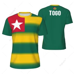 Sports Mesh T-shirt Togo Flag For Running Bike Soccer Tennis Football Fitness Tees 3D Printed Custom