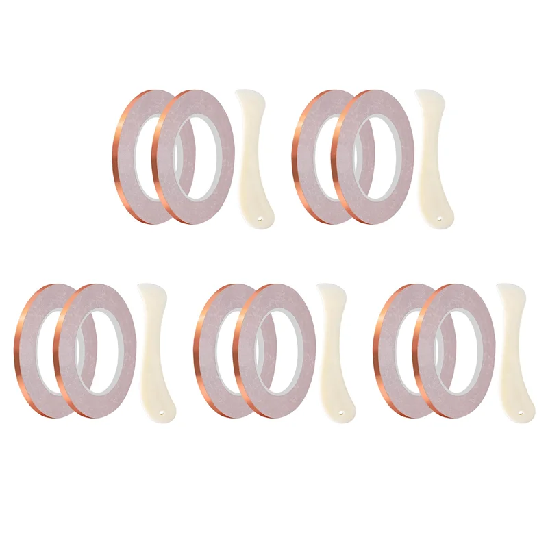 شريط رقائق نحاس مدعوم AA05 مقاس 5 مم للزجاج الملون (10 أسطوانات) #1