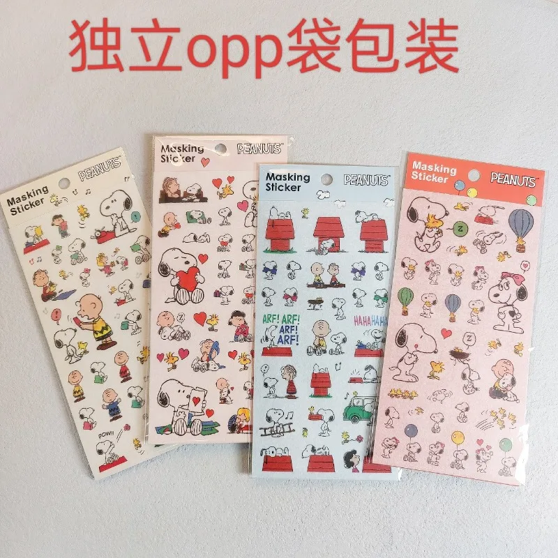 Japanese and Korean Snoopy New Cute Cartoon Stickers Handbook Guka Stickers Decorative Posing Material Stickers