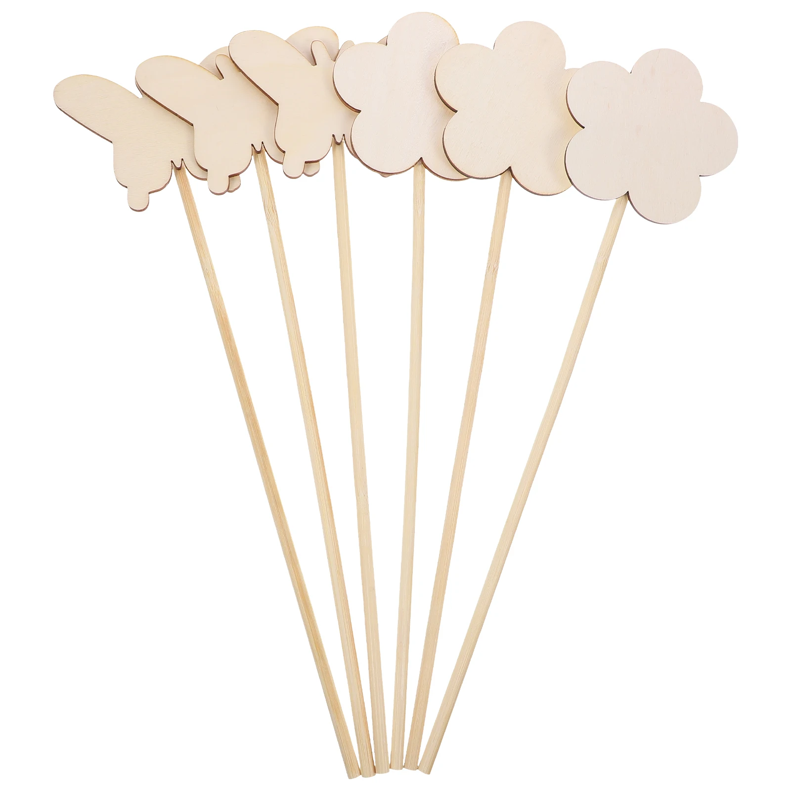 

6pcs Wooden Fairy Unfinished DIY Sticks for Painting Coloring Craft Party Supplies Strong Wood Smooth