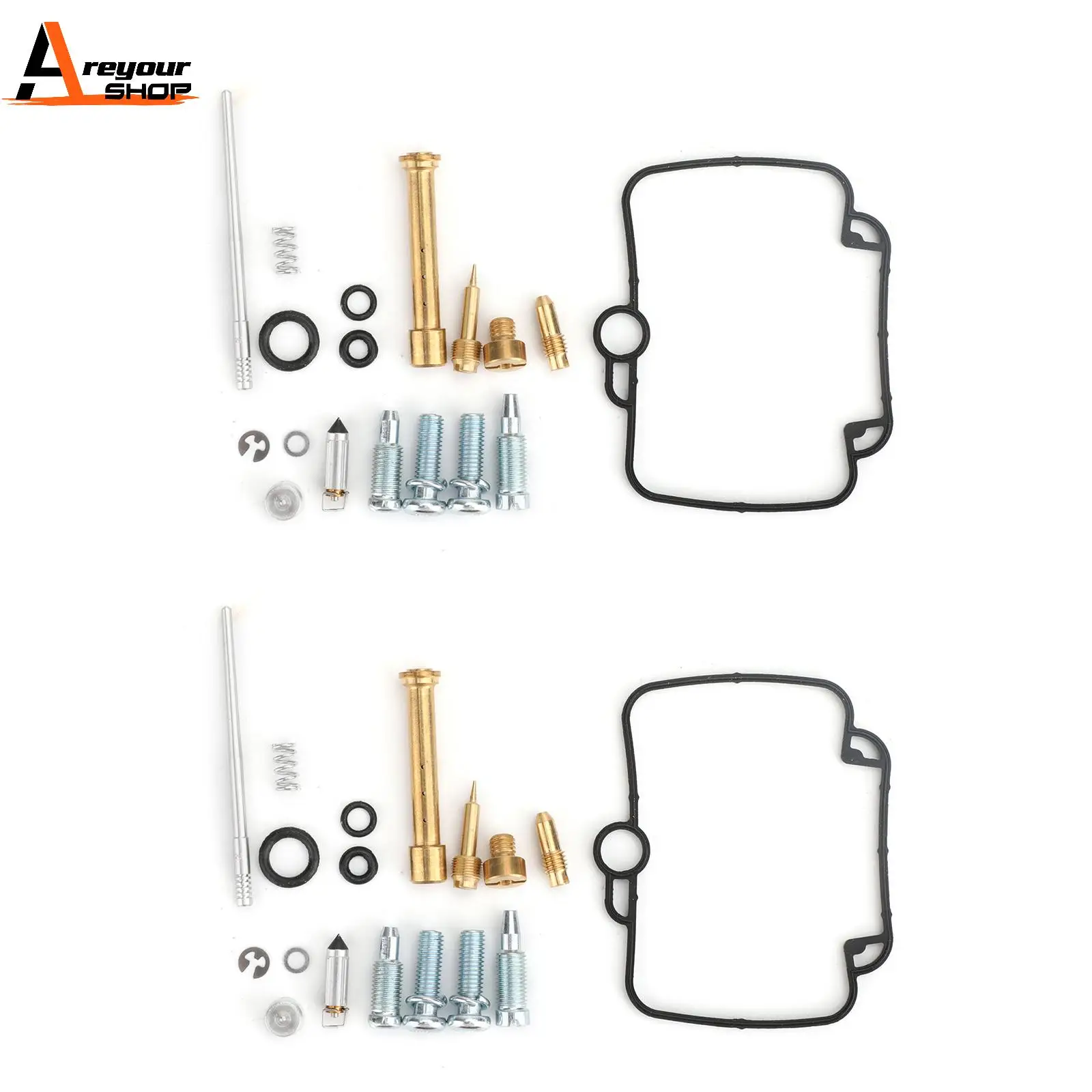 Areyourshop For Suzuki Bandit 400 GSF400 GSF 400 1991-1993 1992 Carburetor Carb Repair Rebuild Kit Gasket 2Set