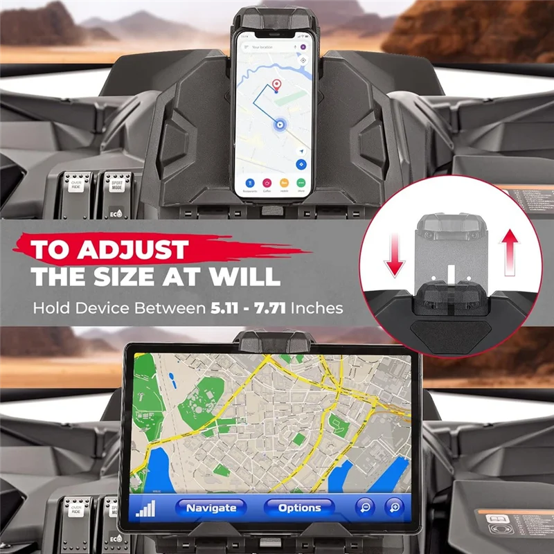 

GPS Tablet Phone Electronic Device Holder Consoles For Can Am Maverick Sport, Trail, Sport MAX, Commander, Commander MAX Parts