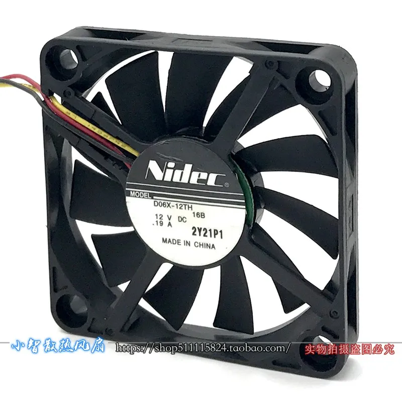 ORIGINAL D06X-12TH 12V 0.19A 6010 60*60*10mm KIPAS PENDINGIN RADIATOR BARU