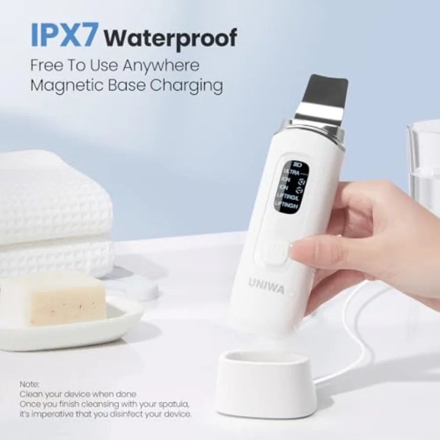 Skin Scrubber Face Spatula Skin Scrubber Pore CLEANER สีดํา Remover เครื่องมือสําหรับทําความสะอาดผิวหน้าอย่างล้ําลึก 4 โหมด Face Spatula US