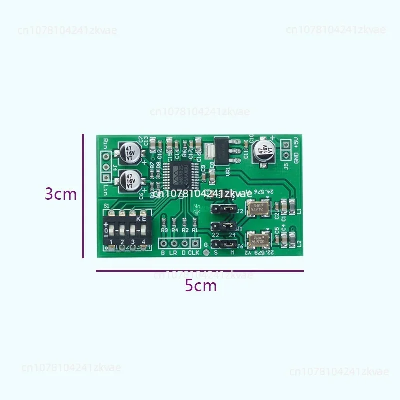 Dual channel 24 bit ADC data acquisition card aux analog audio to I2S left and right aligned digital output module