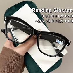 Gepersonaliseerde Cat Eye Leesbril Retro Mannen Vrouwen Heldere Lens Presbyopie Bril Blauw Licht Blokkerende Oogbescherming Brillen