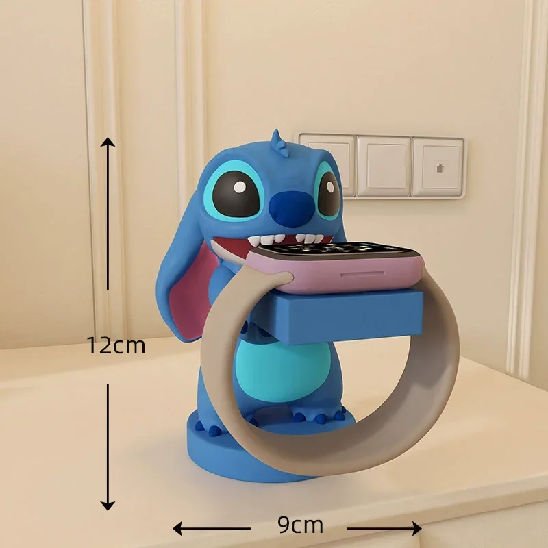 

Anime Stitch Creative Suitable Apple Series 10 Watch Chargers Stand Sub Bases Desktop Model Ornaments Home Decoration Gift Toy