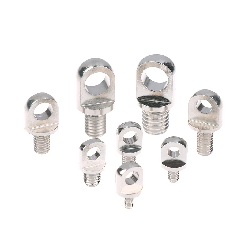 3Pcs Brass Stud Nuts & Eye Bolts With Hole M3/M4/M5/M6/M8/M10 - Copper Lifting Eye Screws Set