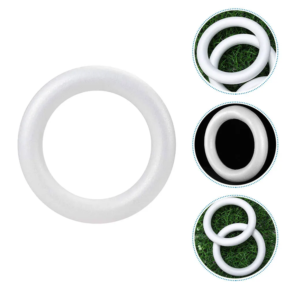 

3Pcs Round Polystyrene Foam Rings White Foam Circles for Wedding Floral Arrangement DIY Craft Decorating Supplies