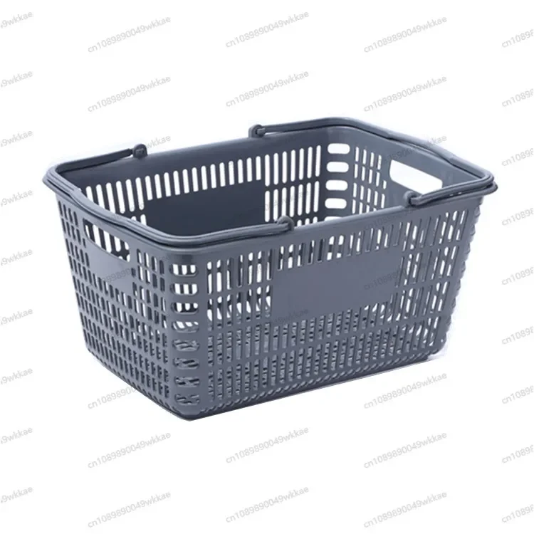

30L Plastic Supermarket Hand Smart Callapsable Shopping Basket OEM Customized Logo Convenience Store Shopping Basket