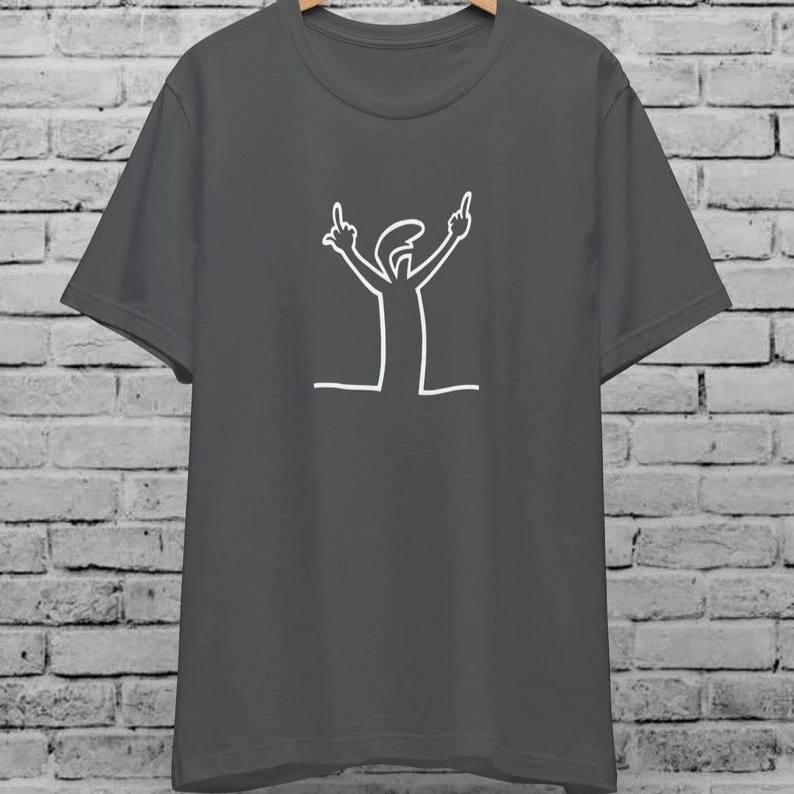 Angry La Linea Unisex T-Shirt for Men Women The Line Osvaldo Vintage Funny Gift 80s Cartoon Summer Casual Comfort Cotton Tees view 5