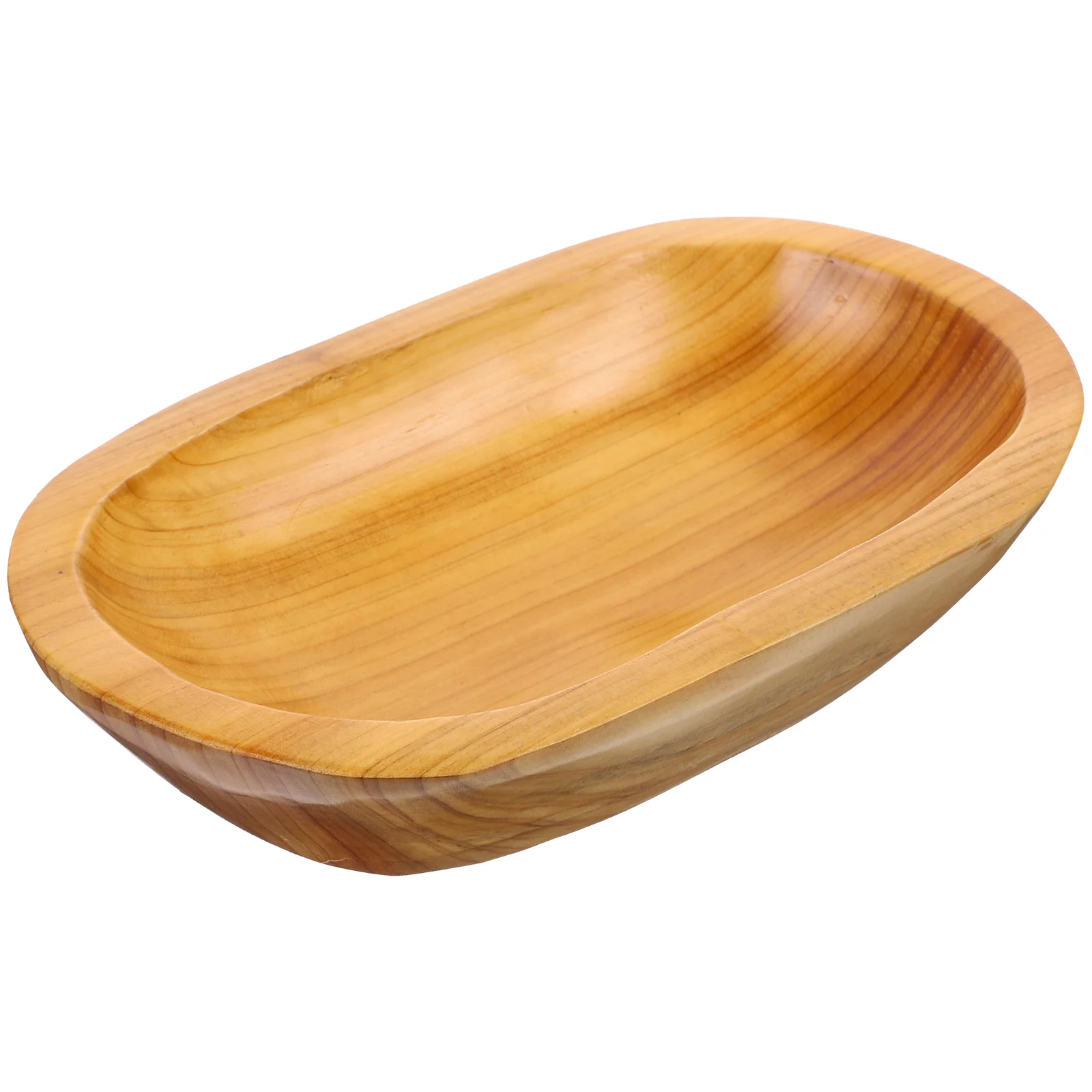 

Solid Wood Fruit Plate 25x15x5cm Shaped Tray Wooden Bowls Large Capacity Anti Skid Kitchen Decor Fruit Bowl Serving