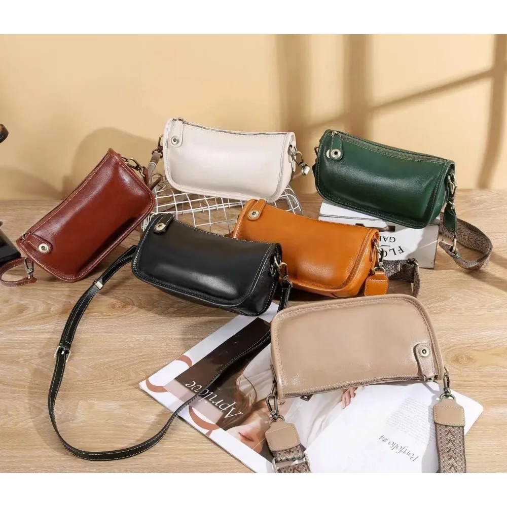 

Сумка для пельменей из натуральной кожи, женская сумка в стиле ретро, хранилище для мобильного телефона, небольшая сумка через плечо на одно плечо для путешествий