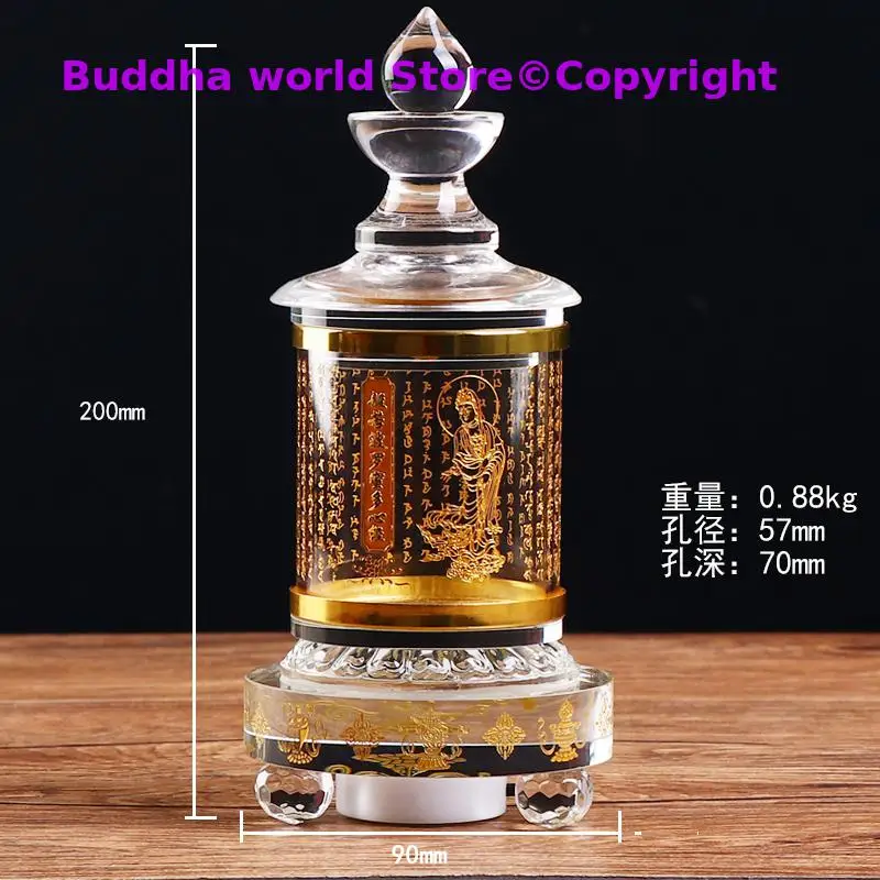 2025 Buddhism Altar Sacred Sarita stupa buddha GUAN YIN Pagoda tower HOME Buddhist shrine talisman Mantra crystal Manna bottle