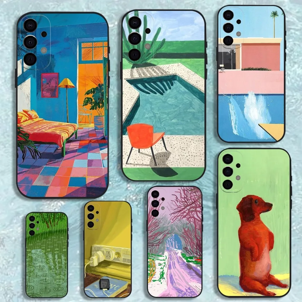 

Art D-David Hockney Paintings Phone Case For Samsung S25,S24,S21,S22,S23,S30,Ultra,S20,Plus,Fe,Lite,Note,10,9,5G Black Cover