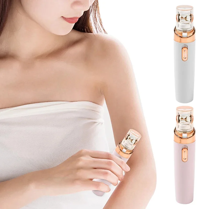 Electric Women Facial Epilator Rechargeable Hair Removal Epilator Painless Facial Hair Epilator for Face Armpit Back Leg