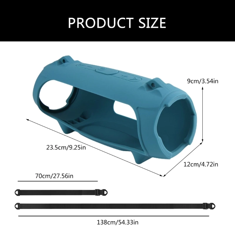 Custodia protettiva in Silicone per JBL Charge 5/5 wifi e altoparlanti portatili con moschettone e spallacci
