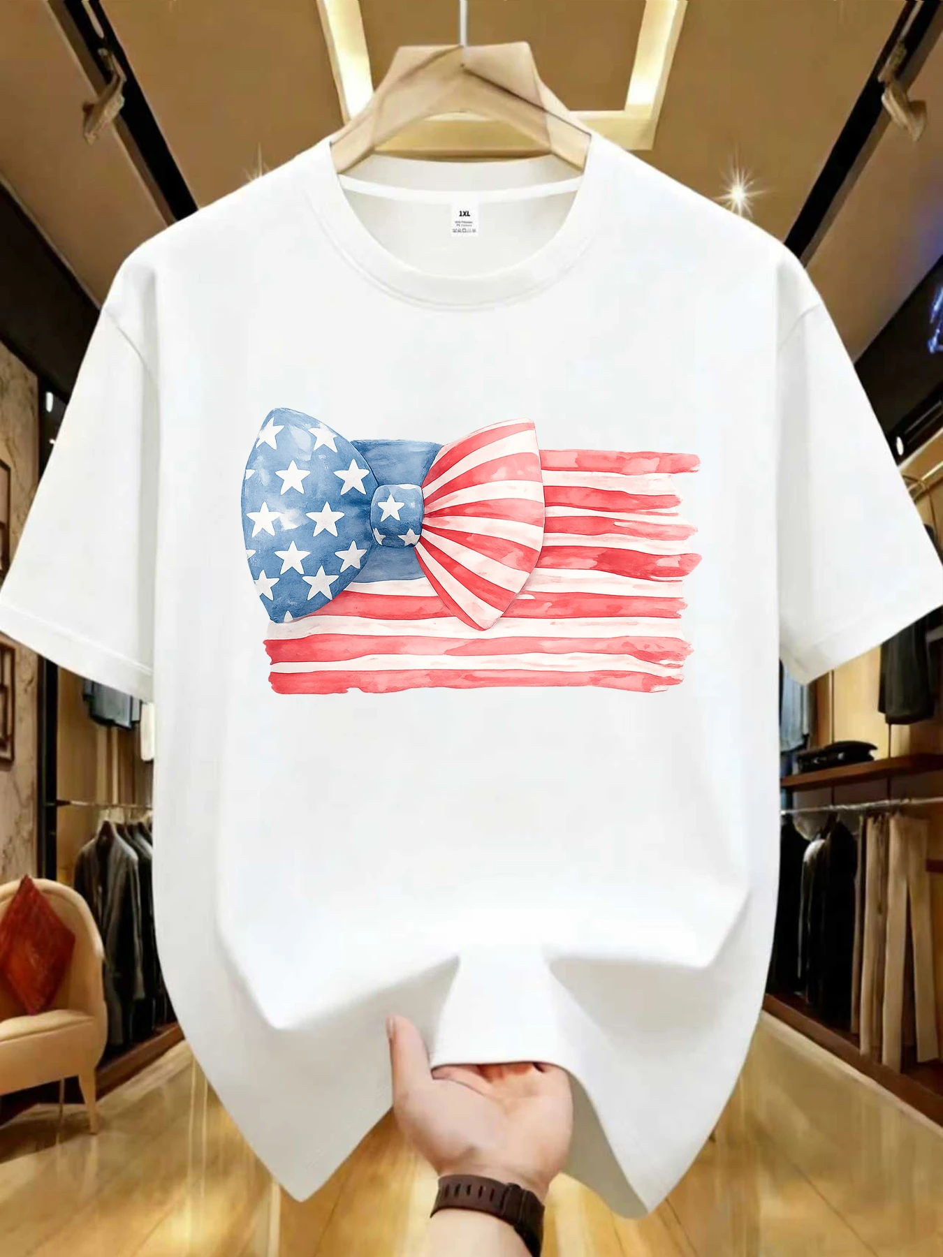 

【WDS01507】Creative pattern printed plus size women's round neck T-shirt summer casual short sleeved top street fashion versatile