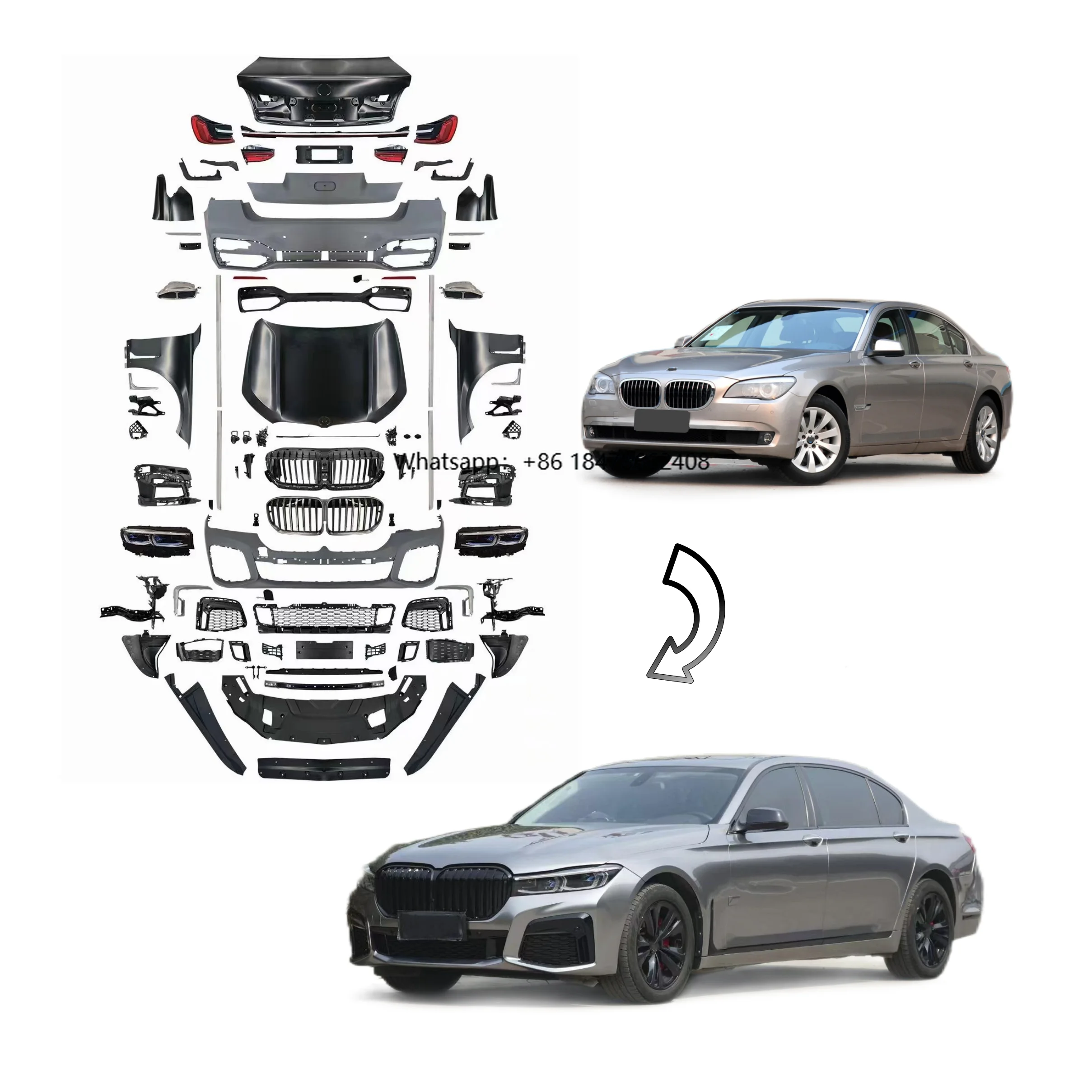 بيع المصنع مباشرة لـ 7series F01 F02 Bodykit 08-15y ترقية إلى 2023 G11 G12 LCI M760 Sport Sedan Bodykit الحاجز الخلفي 1:1 #1