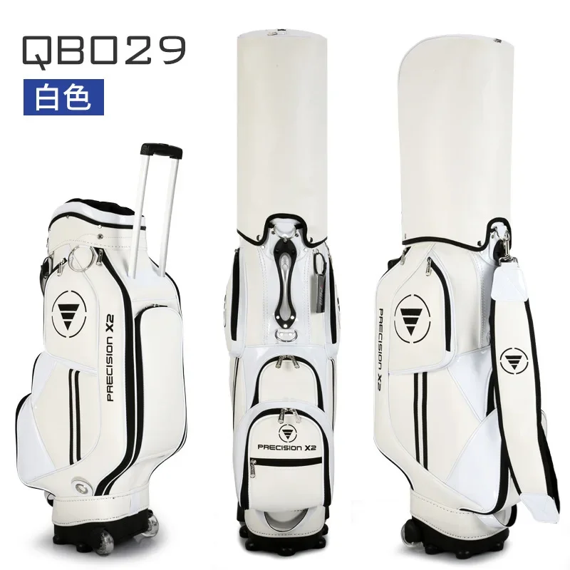 PGM Man Trolley PU Bag Wheels Male Standard Ball Cart Club Bag Sport Portable Large Capacity Golf Bag With Wheelroof Golf Bag