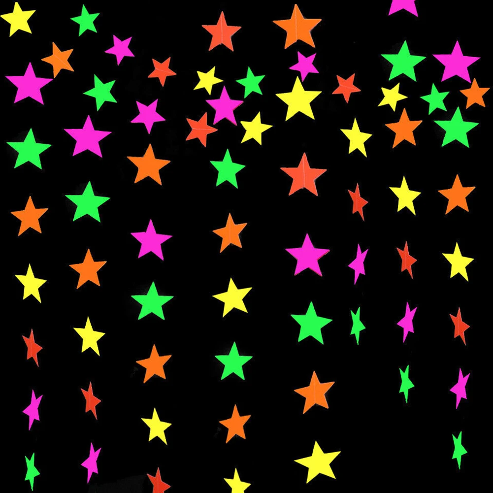 HAPPY BIRTHDAY Banner Neon Garland Drawing Banner Glow PVC Material Party Decor UV For Black Light Party Wedding
