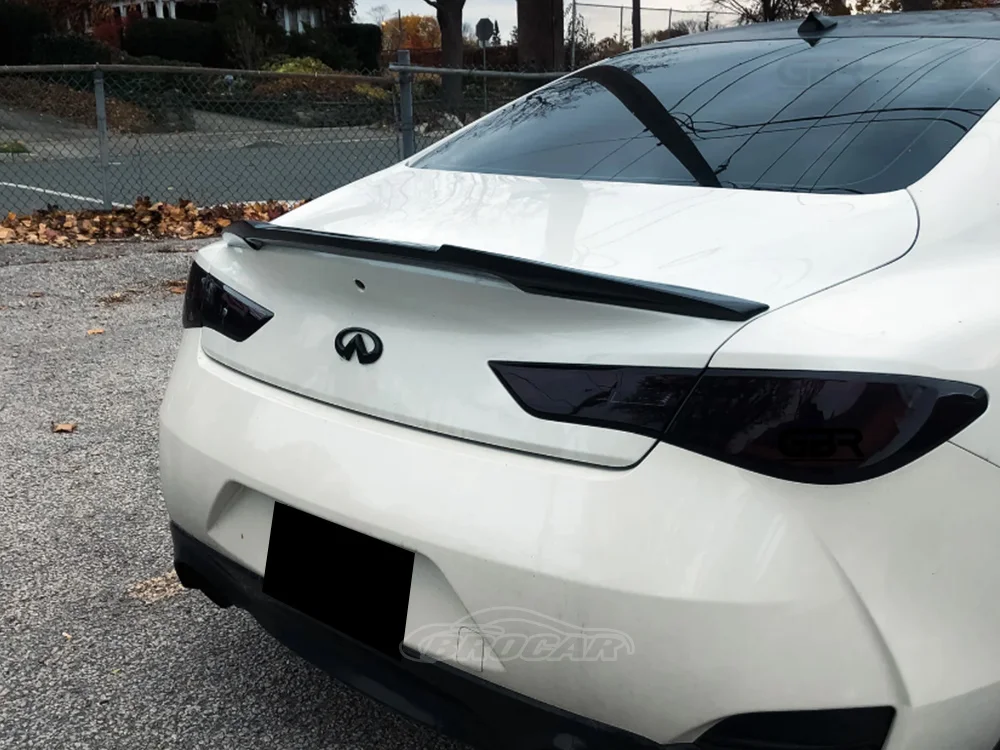 For 2017 18 19 20 21 22 23 Infiniti Q60 Q60S 2 Door M4 style High Quality ABS Plastic DIY Color Spoiler Trunk Boot Wing Spoiler