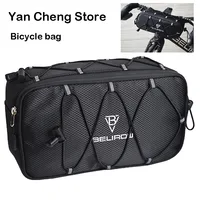 Bolsa para manillar de bicicleta de 2,1/4,3l, almacenamiento de gran capacidad, bolsa para tubo frontal, paquete de cesta, accesorios de ciclismo para bicicleta plegable MTB