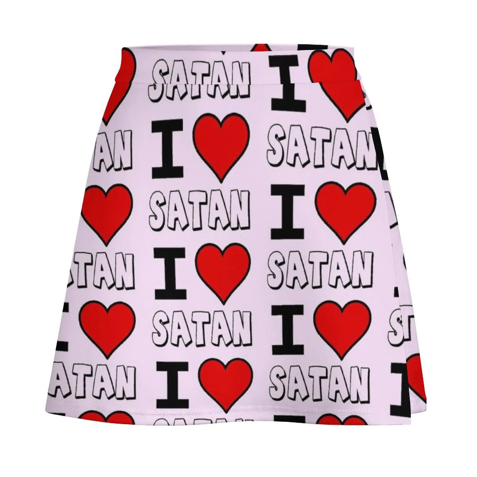 I Love Satan Mini Skirt Skort for women extreme mini dress Mini Skirt