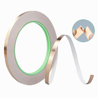 Double Sided Conduct Copper Foil Tapes 3/5/8/10/12/15/20/25/30mm Adhesive Conductive Copper Foil Tape Length 10M