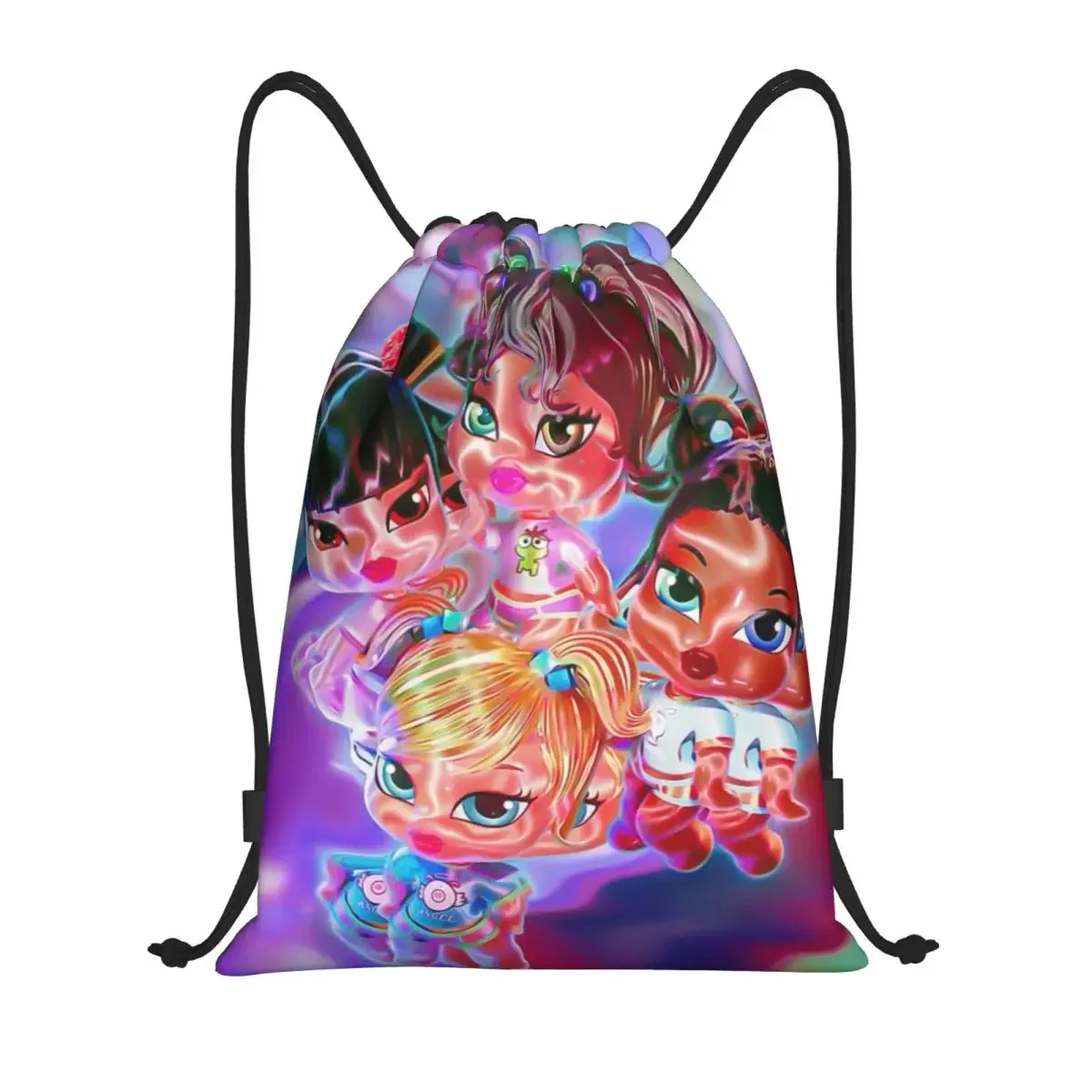 Custom Doll Bratzes Drawstring Backpack Bags Men Women Lightweight Gym Sports Sackpack Sacks for Training