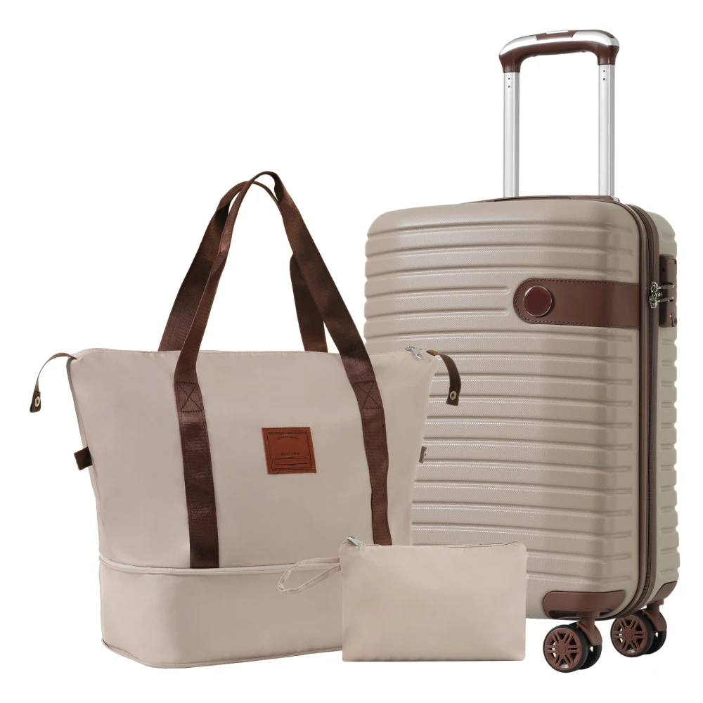 Luggage Sets 3 Piece Carry on Luggage 22x14x9 Airline Approved, Lightweight Hardshell ABS Suitcases with Wheels, 20 inch