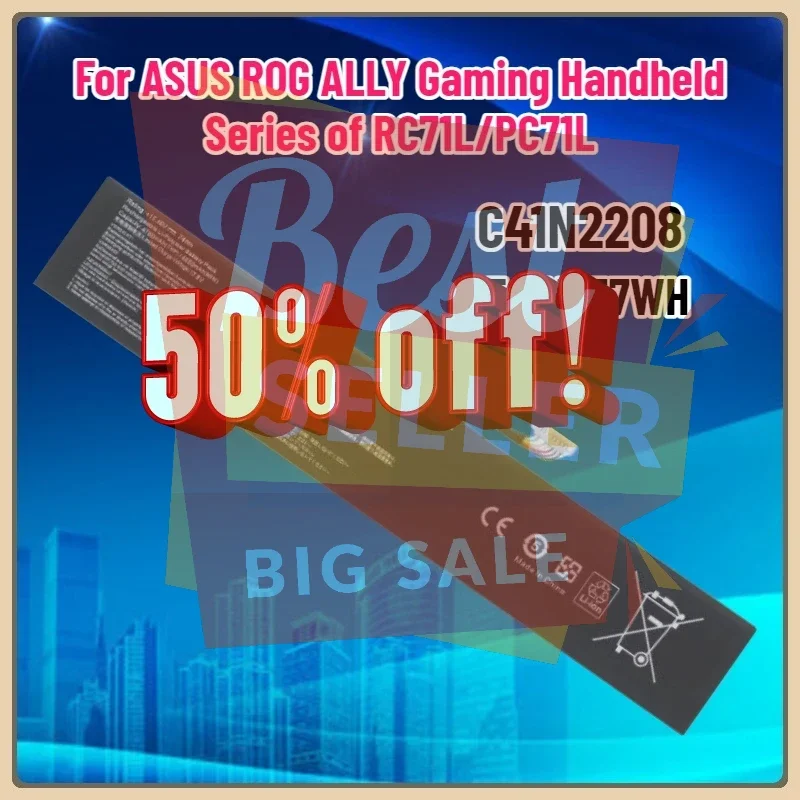 

NewC41N2208 15.2V 57Wh Battery For ASUS ROG ALLY Gaming Handheld Series Of RC71L/PC71L Expand Mod